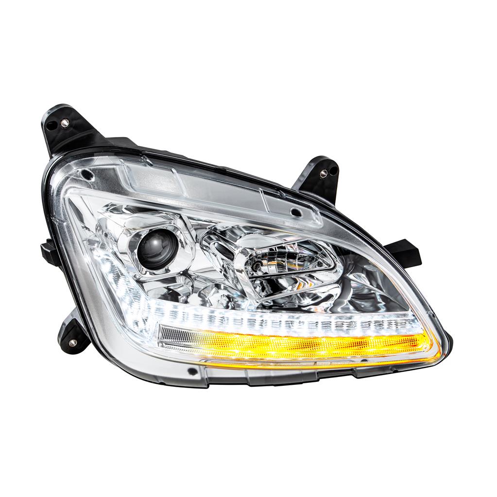 PETERBILT 579/587 LED HALO HEADLIGHT (CHROME HOUSING) - RH