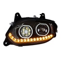 INTERNATIONAL LT 2017 & UP HEADLIGHT W/ LED BAR - LEFT SIDE (BLACK HOUSING)