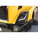 VOLVO VNL 2004-2017 "BLACKOUT" PROJECTION HEADLIGHT W/ LED POSITION LIGHT BAR - LEFT SIDE