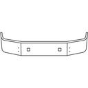 WIA 13" CHROME BUMPER W/TOW HOLES COMES W/BRKTS 1986-1997