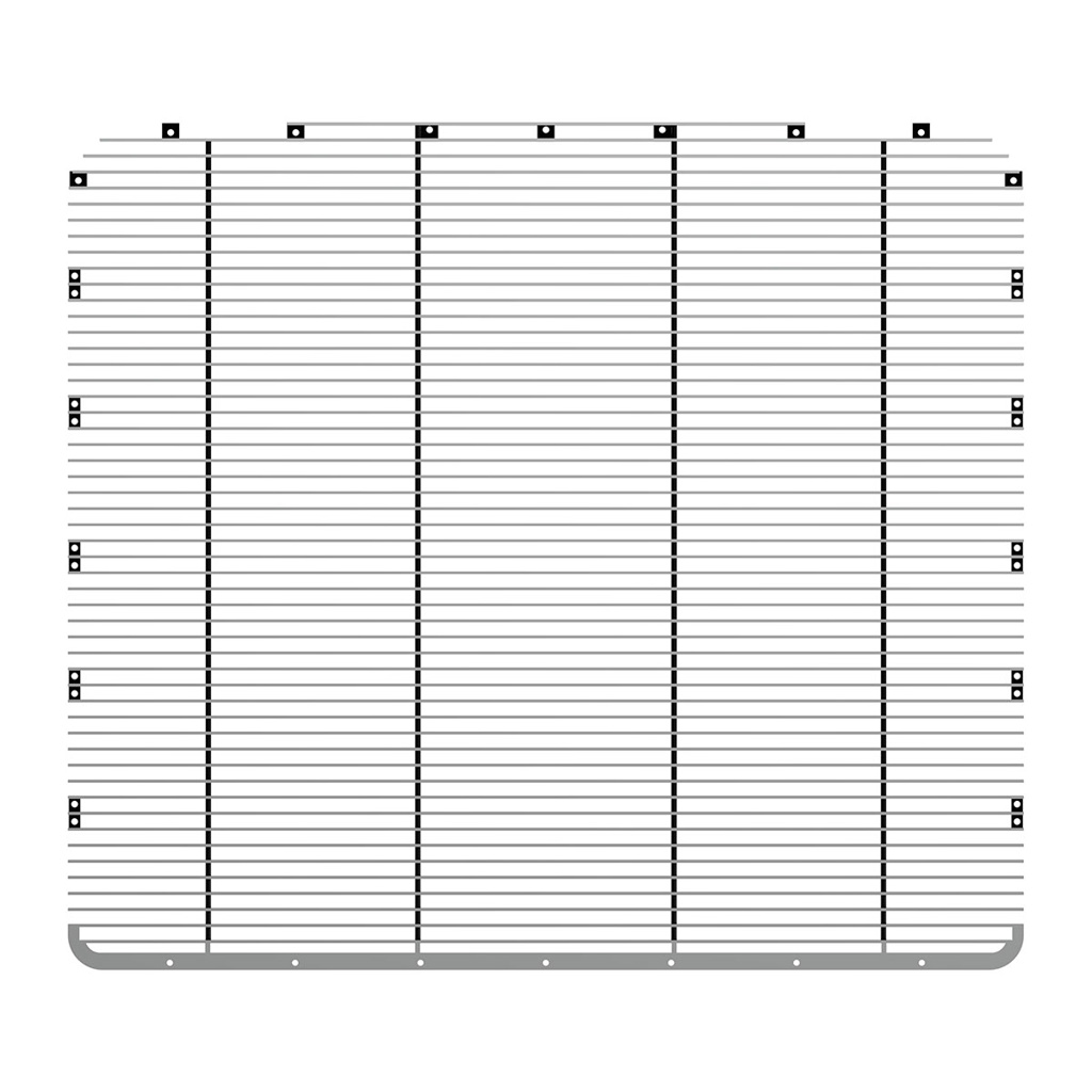 PETERBILT 389 BILLSET STYLE ALUMINUM GRILLE INSERT W/ HORIZONTAL BARS