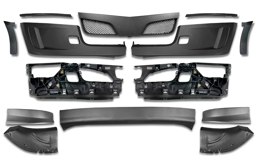 PETERBILT 579 2022 & UP NEXT GEN COMPLETE PLASTIC BUMPER ASSEMBLY NO FOG LIGHT HOLES, NO AIR DAM ASSEMBLY
