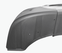 CASCADIA 2008-2017 COMPLETE PLASTIC BUMPER WITH NO FOG LIGHT HOLES WITH CHROME OVERLAY