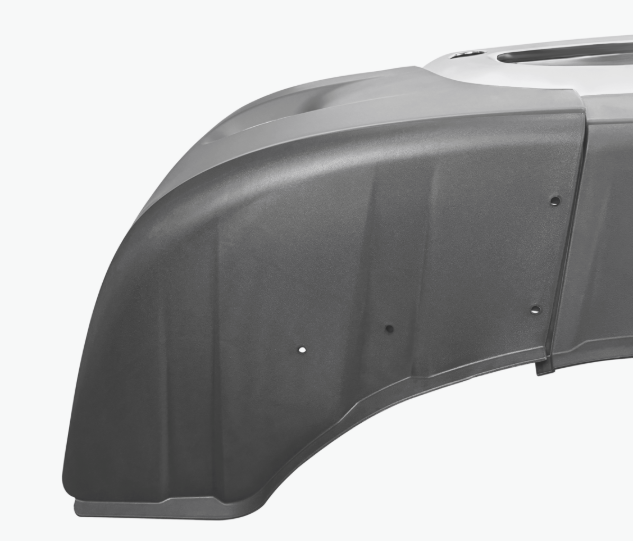 CASCADIA 2008-2017 COMPLETE PLASTIC BUMPER WITH FOG LIGHT HOLES WITH CHROME OVERLAY