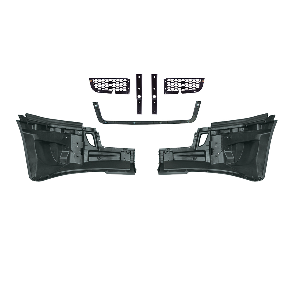 CASCADIA 2018 & UP COMPLETE BUMPER ASSEMBLY W/O FOG LIGHT HOLE (BLACK BEZEL)