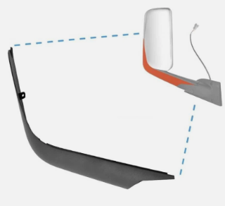 2018 & UP P4 CASCADIA DOOR MIRROR ARM COVER - RIGHT SIDE