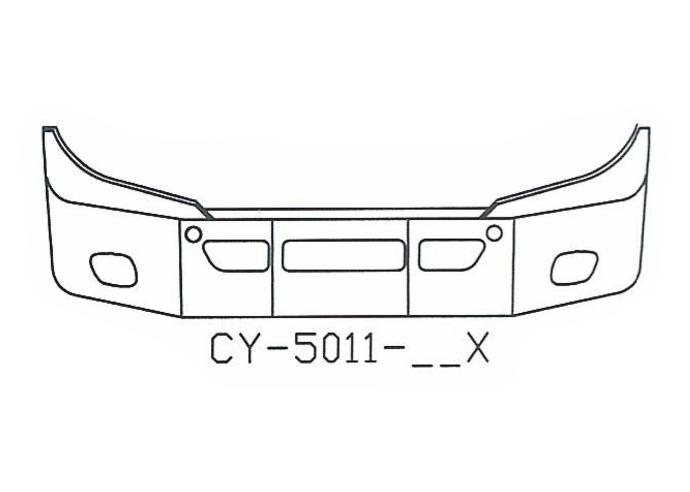 CASCADIA CHROME BUMPER 16" WITH STEP, TOW HOLE, FOG LIGHT HOLES 2008-2017 WITH BRACKETS