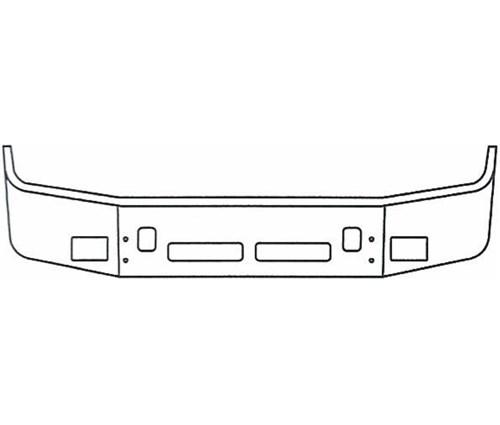 Volvo VNL 1996-2003 CHROME BUMPER 16" W/ FOG LIGHT HOLES