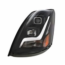 Volvo VNL 2004-2017 "BLACKOUT" PROJECTION HEADLIGHT W/ LED POSITION LIGHT BAR - LEFT SIDE