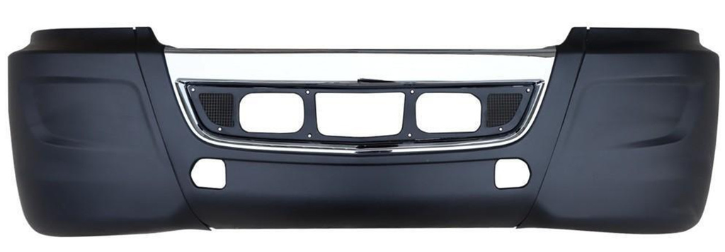 INTERNATIONAL LT625 COMPLETE PLASTIC BUMPER ASSEMBLY W/ CHROME OVERLAY