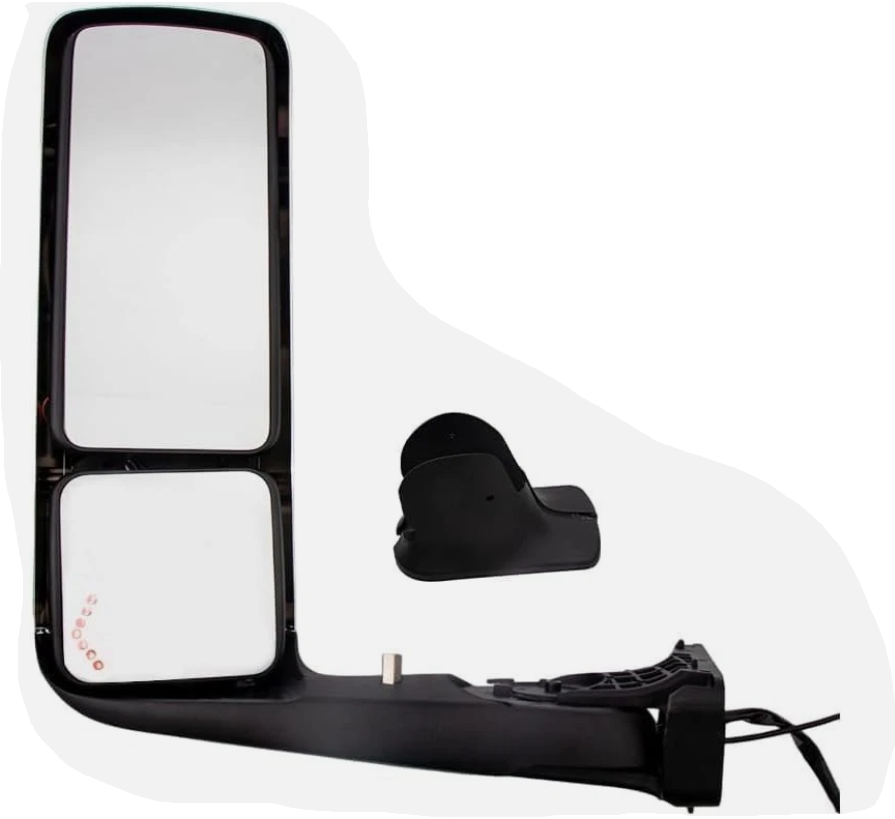 INTERNATIONAL LT625 DOOR MIRROR ASSEMBLY W/ LED TURN SIGNAL - LEFT SIDE (CHROME)