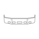 PETERBILT 387 16" STAINLESS STEEL BUMPER W/STEP/FOG HOLES COMPLETE W/ BRACKETS 2002-2010