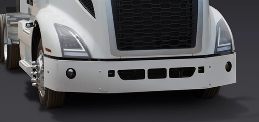 [VOL3803] 2018 & UP 20" Volvo VNR CHROME BUMPER W/ FOG LIGHT HOLE/STEP HOLE/TOW PIN HOLES (BRACKETS INCLUDED)