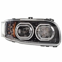 PETERBILT 389 FULL LED HEADLIGHT (HALO RING) (BLACK HOUSING) - RIGHT SIDE