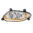 INTERNATIONAL LT 2017 & UP HEADLIGHT W/ LED BAR - LEFT SIDE (CHROME HOUSING)