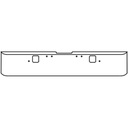 CLASSIC 18" TEXAS SQUARE ROLLED END BUMPER W/TOW PIN HOLE ONLY 2004 & NEWER