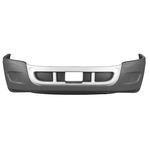 [FRE3507-NF-C] CASCADIA 2008-2017 COMPLETE PLASTIC BUMPER WITH NO FOG LIGHT HOLES WITH CHROME OVERLAY
